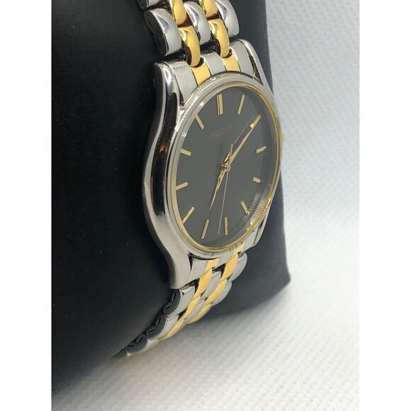 Seiko Women's Stainless Steel Analog Black Dial Quartz Genuine Wrist Watch KS58 - Picture 3 of 9